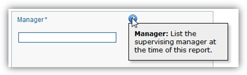 Mouse Over Help Button Example Mouse Over Help Button Example