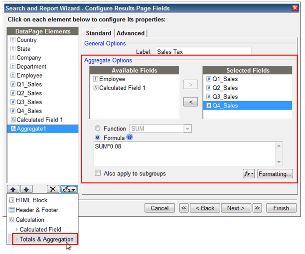 Totals and Aggregations Totals and Aggregations
