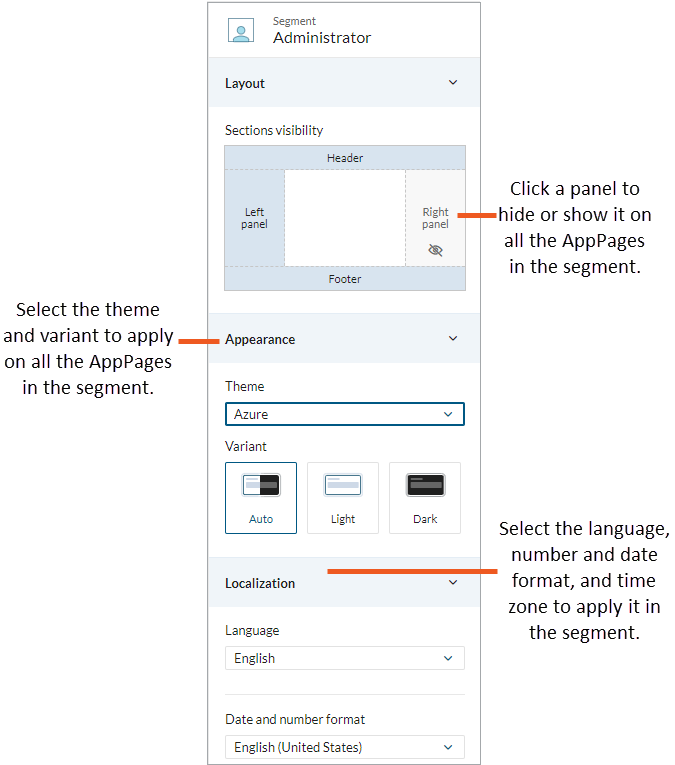 Sement right panel