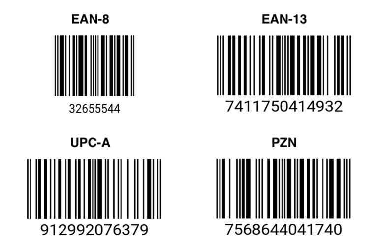 Image showing barcode type examples.