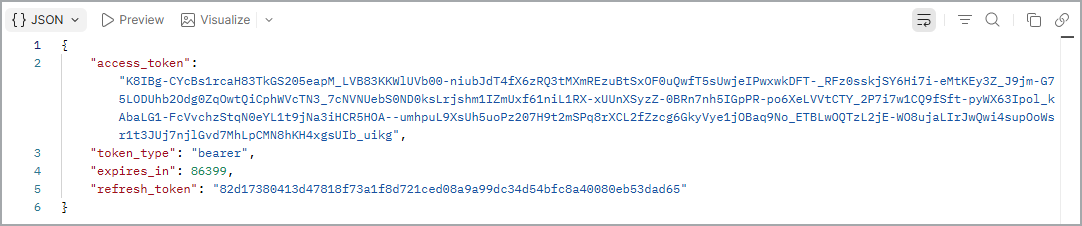 Screenshot showing successful authentication using Postman.