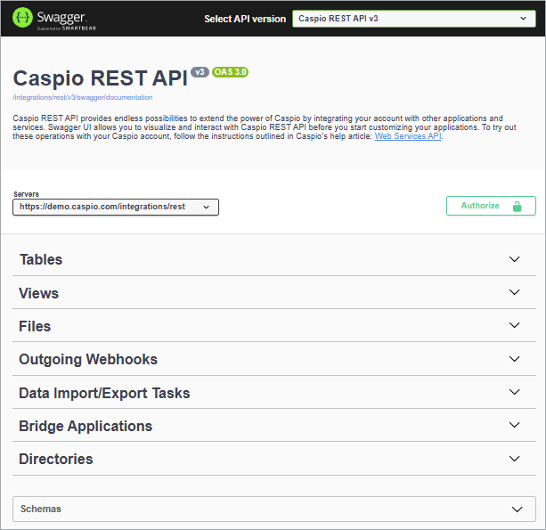 Swagger UI interface screenshot